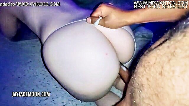 wet redhead gets pounded by bbc in rough interracial creampie : Doggy
