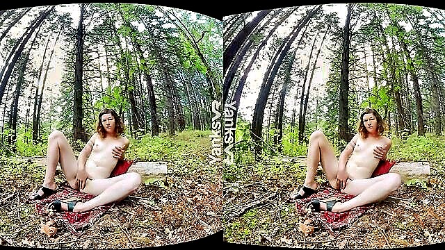 tattooed babe pleasures herself outdoors in hd vr : Yanks VR