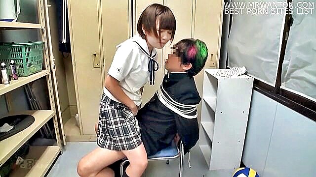 Kink - japanese schoolgirl gets tied up and creampied in locker room Kink
