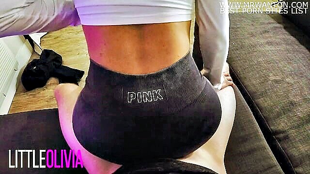 littleolivia - fit teen teases and cums on yoga pants in pov Cums