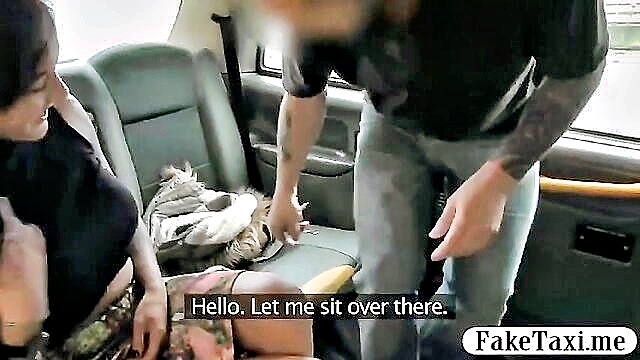 busty passenger trades sex for a ride in public : Bang
