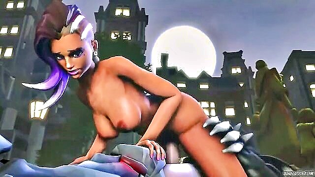 cartoon, hentai, compilation - sombra overwatch compilation hot 3d anime action