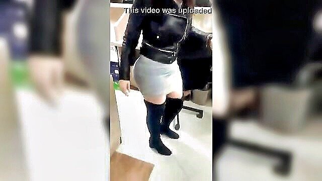 hermosa, sabrosa, culona - hot office mates luscious butt in hd video for free