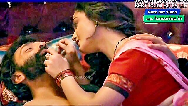 Sensual scenes from Aashram Chapter 2, featuring enticing 18-year-old with small breasts. Indian bhabhi in softcore action.