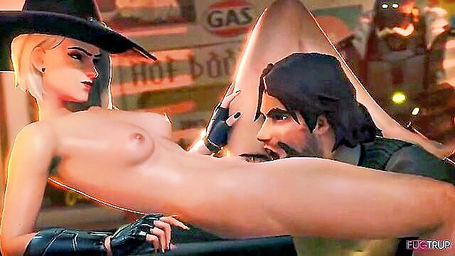 cartoon, cowgirl, hentai - cartoon ashe rides in steamy overwatch hentai