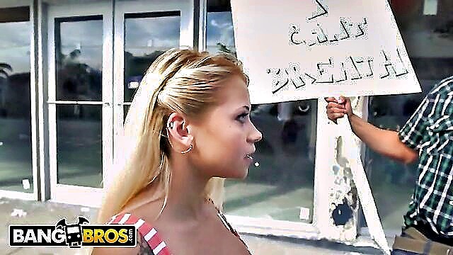 Marsha May - golden haired millennial marsha may gets triggered on gangbang bus Bangbros Network