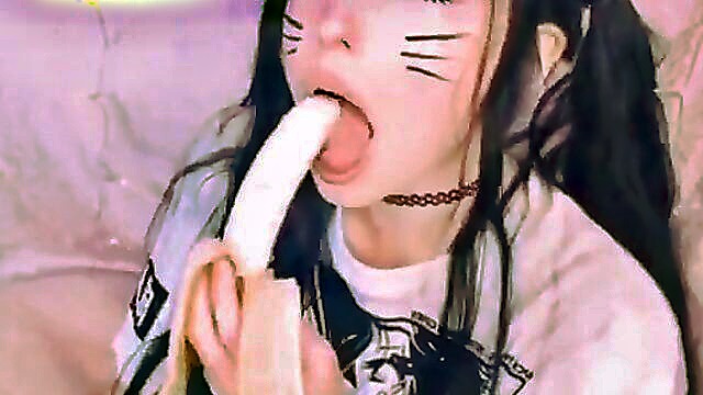 Belle Delphine, Delphine - belle delphines sensual banana flavored blowjob performance Delphine