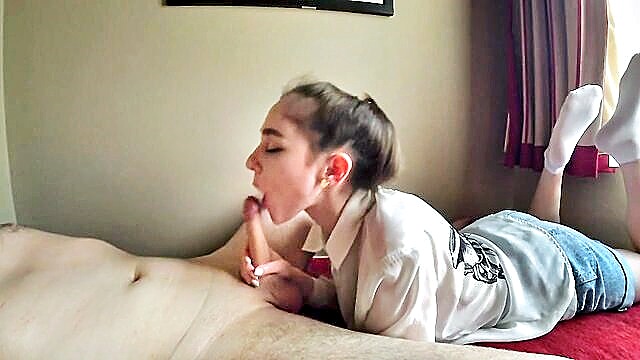 russian teens skillful deepthroat and throatpie : ama