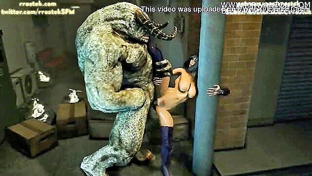 In this thrilling animated video, a super heroine finds herself on a wild ride with a colossal monster. Prepare for an intense experience as she embarks on a stomach-bulging encounter that will leave you breathless. This SFM porn production is a must-see for fans of 3D animation and rule 34 content.