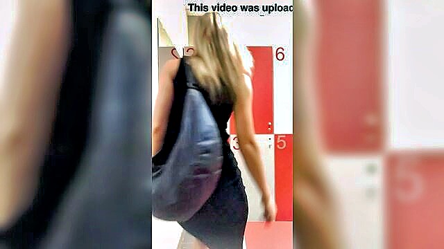 pissing, changing room, voyeur - amateur girl changes clothes in hidden cam video