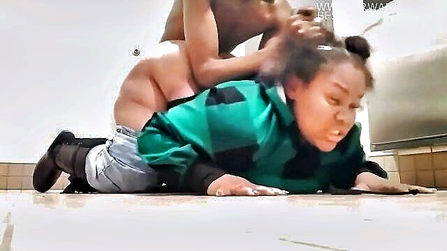 pornstar - ebony walmart employee gets roughly taken in restroom Doggy