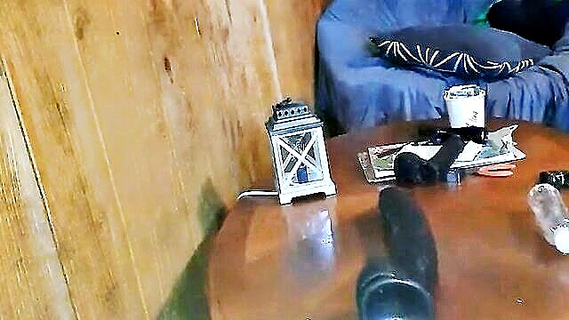caught in the act intense masturbation with huge dildo : Many Vids