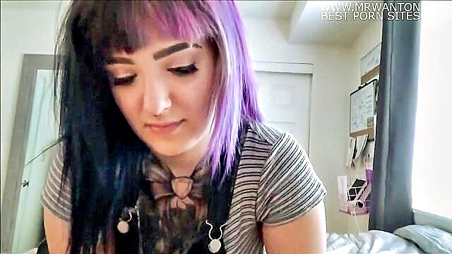 Alex Adams, Clover Baltimore, Sabrina Violet - goth step sisters and brother engage in intense hardcore session Pawg