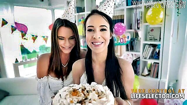 Lana Roy, Liya Silver - wild birthday party with sexy brunette and blackhaired beauties Life Selector