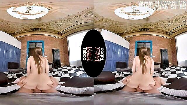 vr experience with sis rollerblading on bros cock : Virtual Taboo