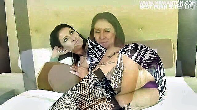 Sultry brunette in fishnets gets wild in Xxx HD porn gangbang, flaunting her natural assets.