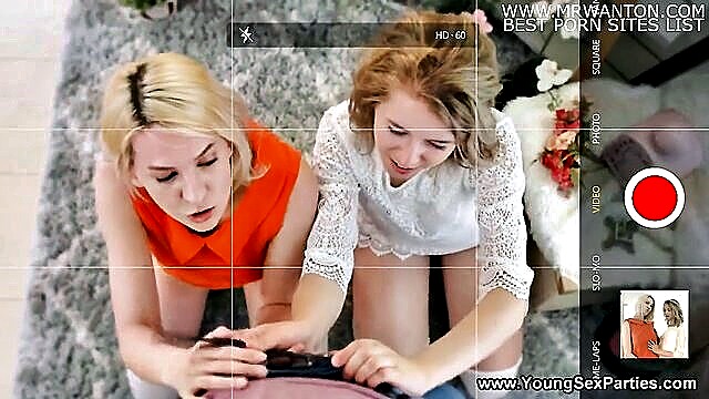 Caucasian threesome featuring bi blowjob and cumshot on small tits. HD video with sky-high excitement!