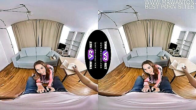 Paris Devine, Ts - young brunette gets wild with vr headset Ts