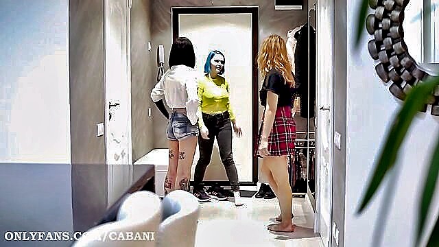 A Russian teen encounters lesbian Tinder users, leading to a wild and passionate threesome with intense oral and penetrative action.
