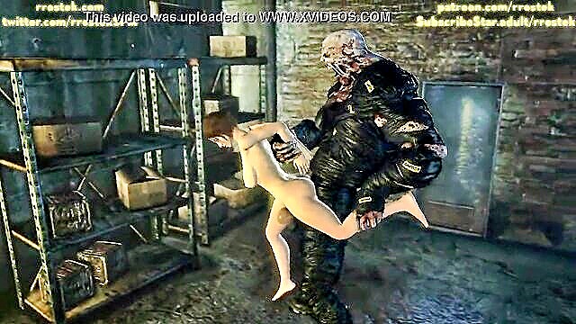 Jill Valentine, nemesis, Mudmanboots - jill valentines erotic encounter with nemesis in 3d animation Mudmanboots