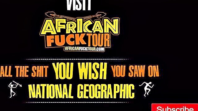 ebony girlfriend deepthroats white cock in homemade interracial porn : African Fuck Tour