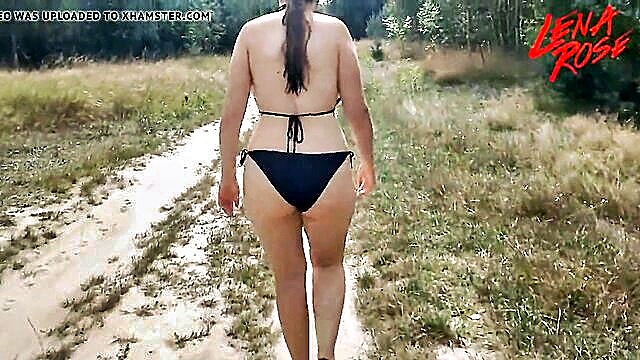 Ts - busty polish mature bares all on lakeside stroll Ts
