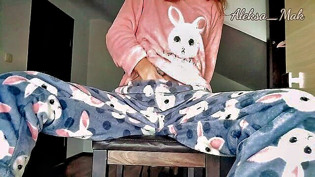 japanese schoolgirl in pajamas teases and masturbates in hd : We