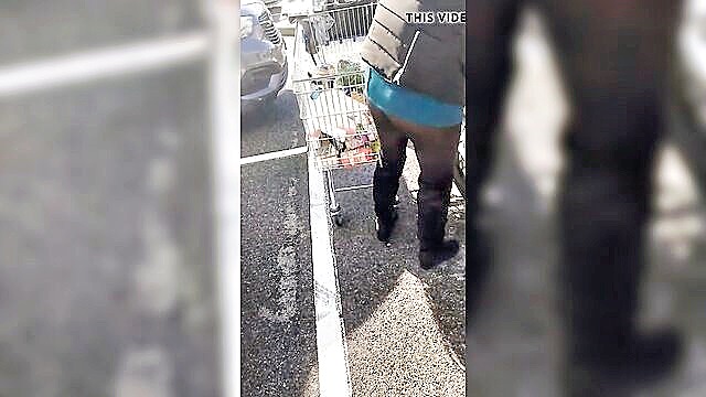 amateur french milf teases with upskirt and voyeurism : ama
