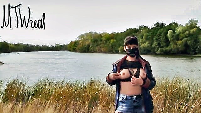 milf porn, hd porn, hot milf - sensual milf strips by the lake in hd