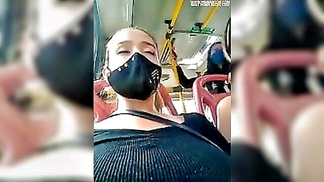 Sara - sara squirts in the bus hd hot porn video