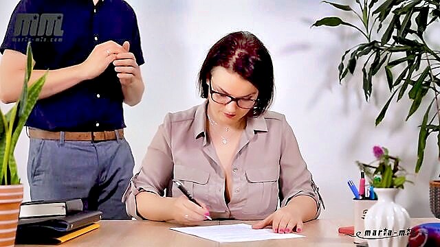 Ts - busty secretary gets handsy with her boss in office Ts