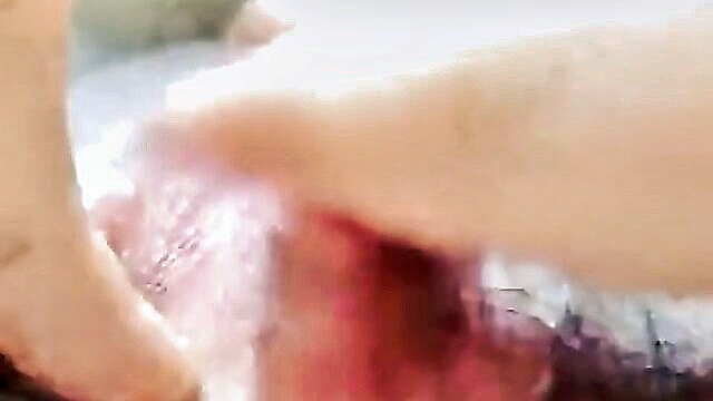amateur, female orgasm, asian - closeup japanese clit orgasm with contraction pov
