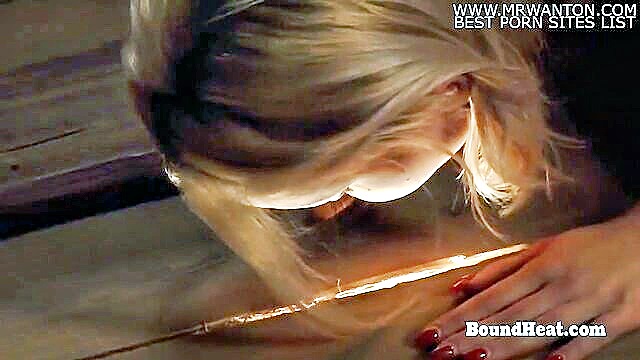 bound brunette and blonde mistresses engage in intimate femdom play : Bound Heat