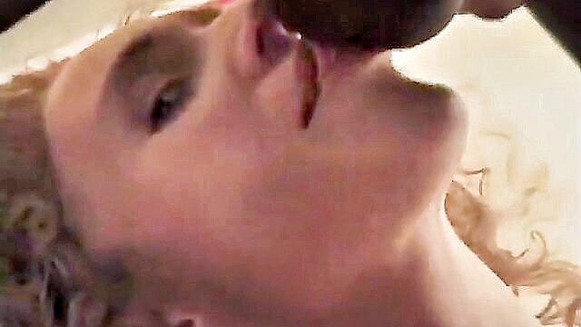 blowjob, bbc, british - redhead slut screams during intense double penetration