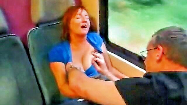german, european, amateur - german train ride hd homemade public threesome with mature european couple