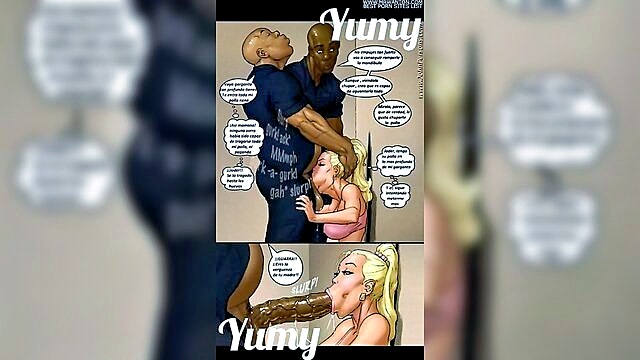 tetonas, big-cock, comics - hot blonde desi seeks out big black cock in amusing scenario