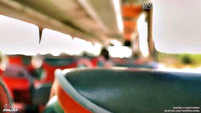 noratheo - experience a thrilling public bus fuck with a huge cumshot