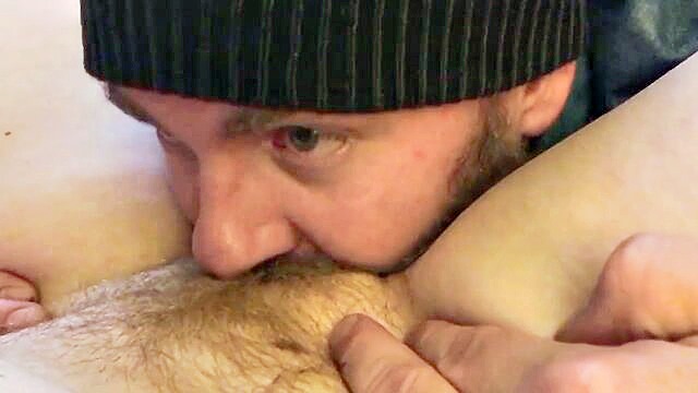 licking, babe, pussy - eating out hairy pussy girlfriend bunnieandthedude