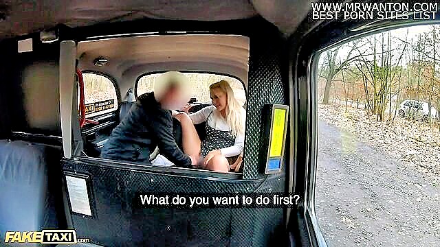 Gina Varney - british blonde gina varneys passionate encounter in a euro taxi Fake Taxi