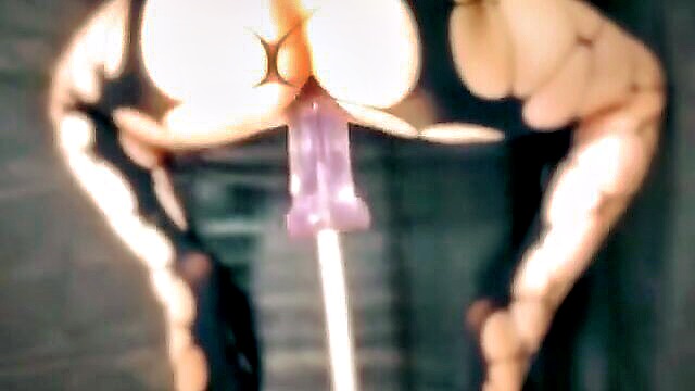 masturbation, anal, amateur - caucasian amateur achieves intense orgasm with dildo