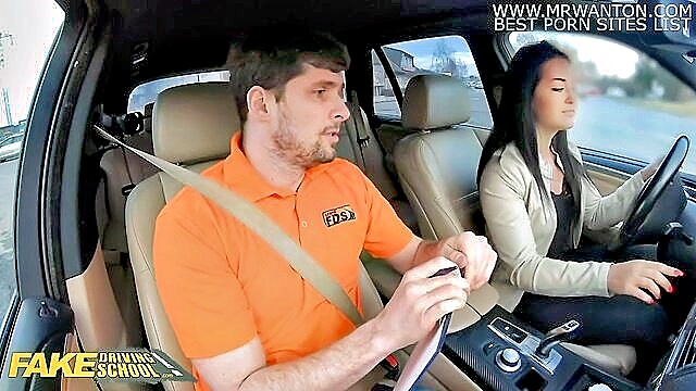 Zuzu Sweet - fake driving school leads to oral lessons and facial Fake Driving School