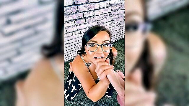 CoyWilder - nerdy girl in pov with deepthroat and facial