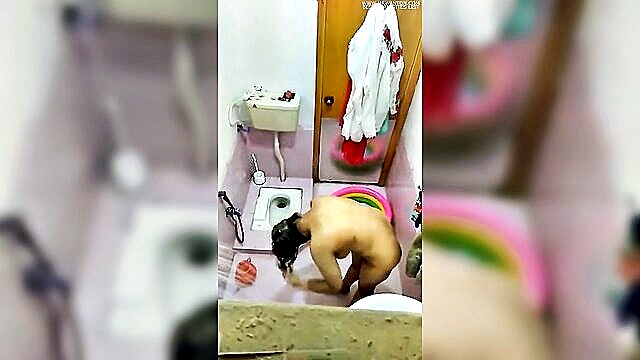 indian, asian, 18 year old - indian bhabhi bathing