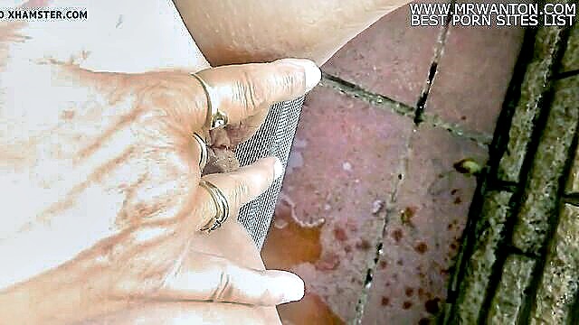 british, fingering, mature - british mature squirts while fingering and pissing