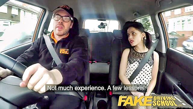 petite infatuated learner rough backseat fuck : Fake Driving School