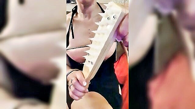 puffy nipples, british, bdsm - british bdsm video featuring tit groping and nipple play