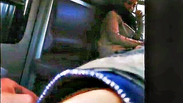 flashing, parody, european - european hottie enjoys public bulge play in london metro