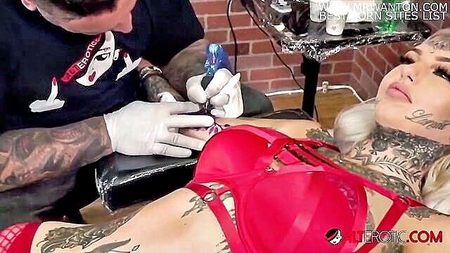 amber lukes erotic tattoo session with her husband : ALT Erotic