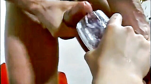 sexy brunette enjoys intense gangbang with facials : Bang