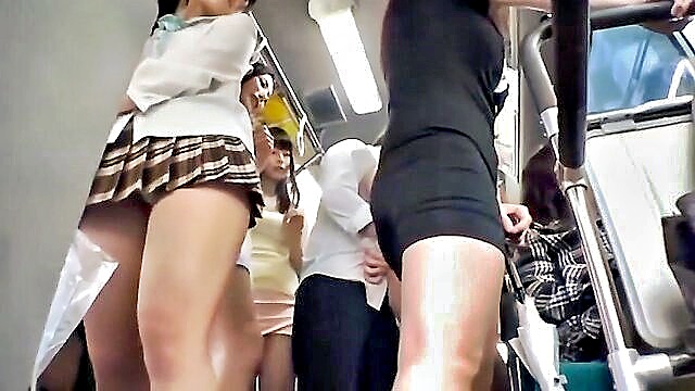 Sensual Japanese beauties spice up a bus ride with their provocative antics in this xxx HD video.